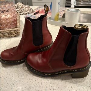 Dr. Marten Red Leather Chelsea Boots
